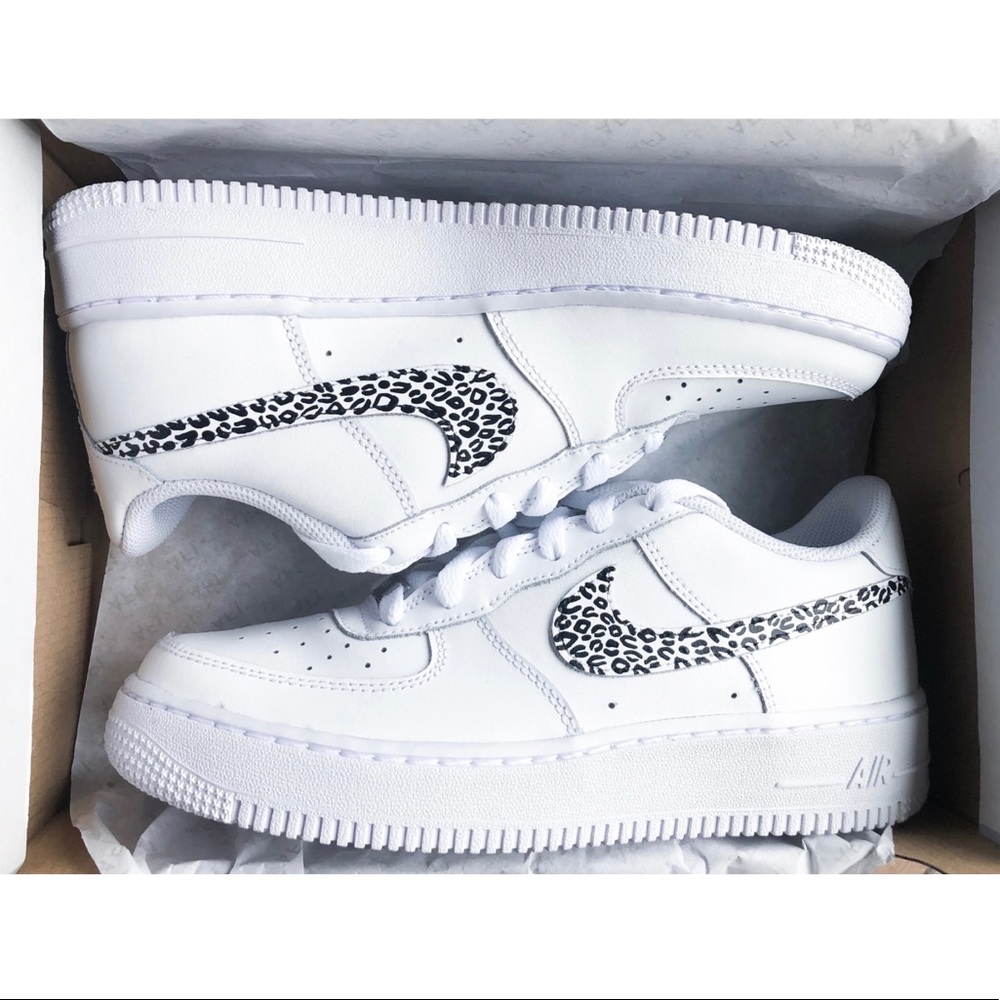 Custom Cheetah Print Air Force 1 Shoes